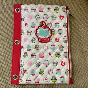 Leenie Cupcake Print Binder pencil pouch